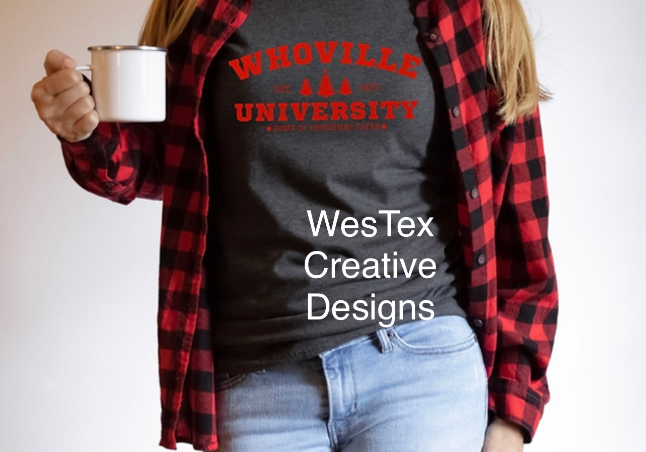 WHOVILLE UNIVERSITY - SHORT SLEEVE - DARK GREY