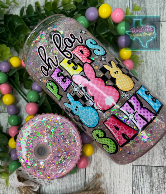 OH FOR P**PS SAKE - 16 OZ GLITTER GLASS CAN