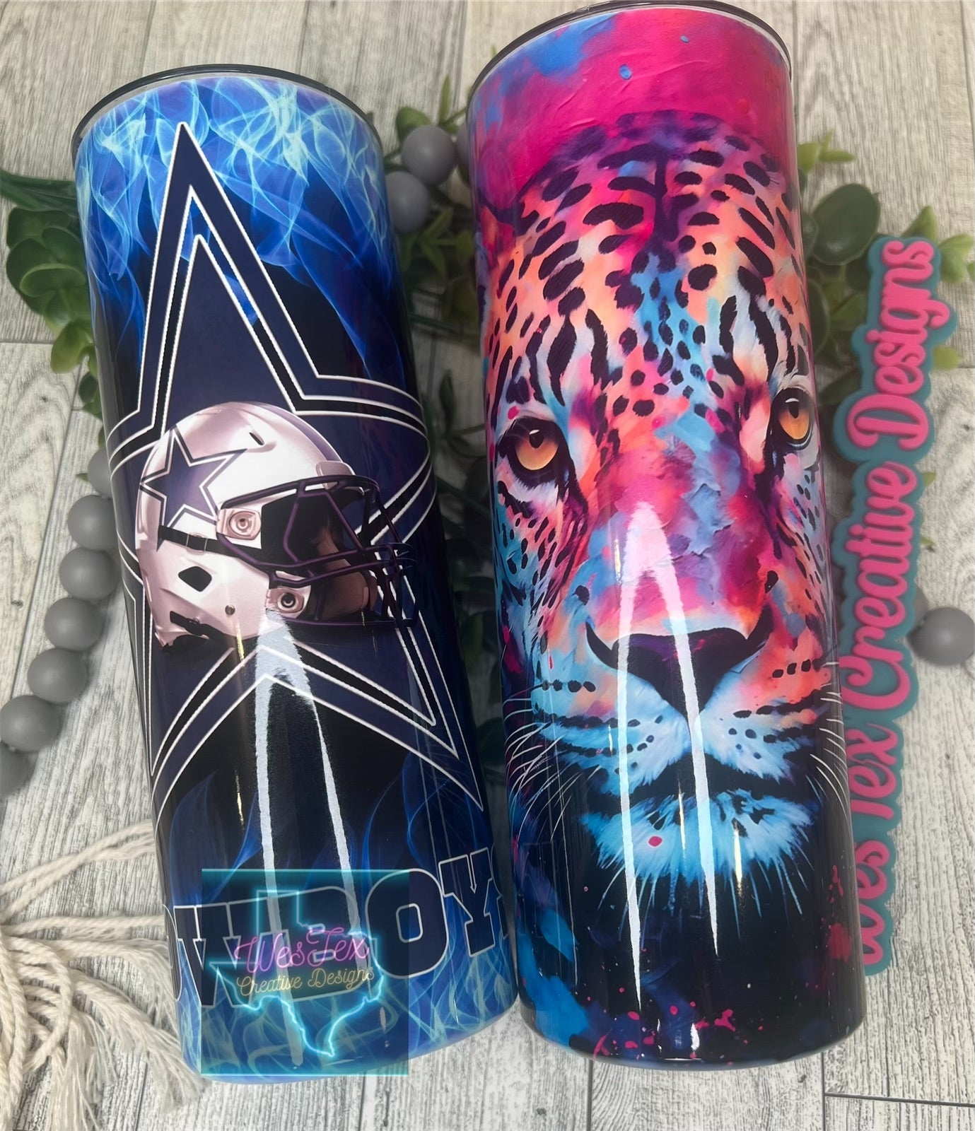 NEON LEOPARD- 20 OZ STAINLESS STEEL TUMBLER