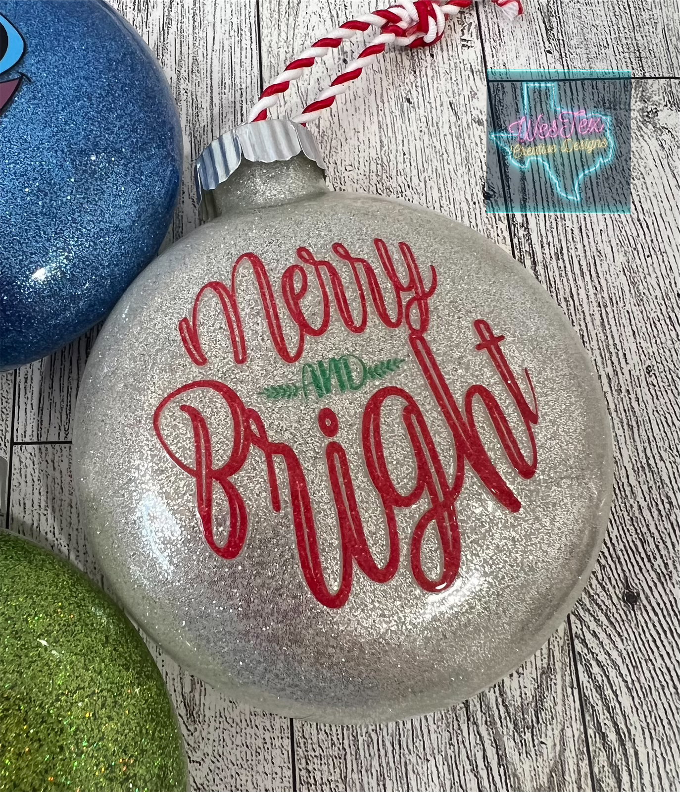 CHRISTMAS GLITTER ORNAMENTS