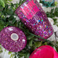 3 OZ GLITTER SHOT GLASS