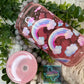 RAINBOW CLOUDS - 16 OZ GLASS PINK CAN