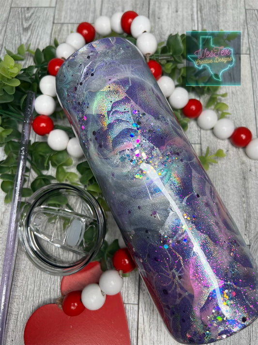 PURPLE ROSE - 20 OZ STAINLESS STEEL TUMBLER