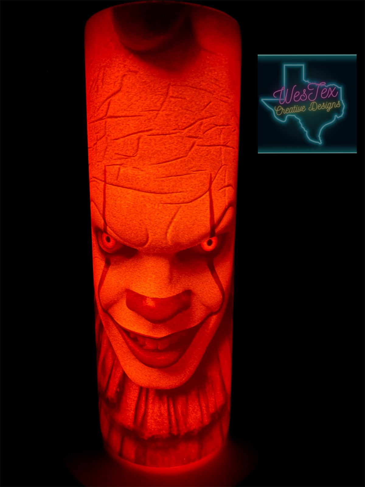 PENNY CLOWN RED GLOW - 20OZ STAINLESS STEEL TUMBLER