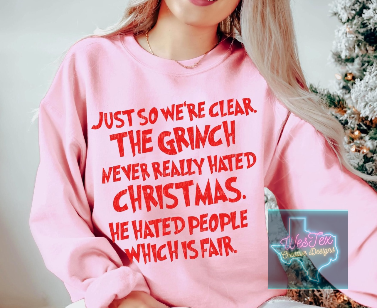 HE HATED PEOPLE - CREWNECK - PINK