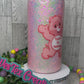 PINK SWEAR BEAR- 14 OZ - 4 IN 1 CAN COOLER - STAINLESS STEEL