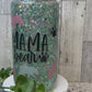 MAMA BEAR - 16 OZ GLITTER GLASS CAN