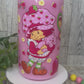 80 CARTOON- STRAWBERRY S- 16 OZ GLITTER GLASS CAN