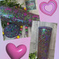 LV INSPIRED PURPLE & TEAL - 18 OZ ACRYLIC TUMBLER WITH BLING TOPPER