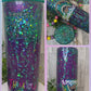 TEACHER PURPLE & TEAL- 18 OZ ACRYLIC TUMBLER WITH BLING TOPPER