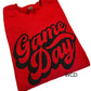GAME DAY-PUFF PRINT- SHORT SLEEVE - RED