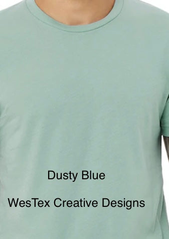 FEAR IS TEMPORARY- SHORT SLEEVE- DUSTY BLUE