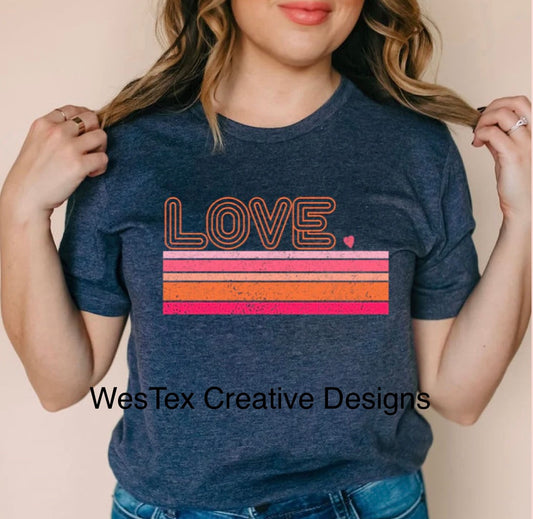 RETRO LOVE - SHORT SLEEVE - HEATHER NAVY