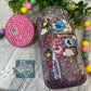 BEAR - 16 OZ GLITTER GLASS CAN
