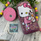 SPRING KITTY - 16 OZ GLITTER GLASS CAN