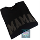 MAMA VARSITY LETTERS PUFF PRINT- SHORT SLEEVE - BLACK